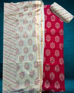 Block Print Cotton Dress Material