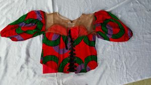 Vibrant Puff Sleeve Corset Top