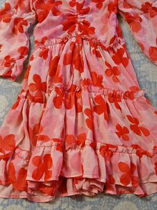 Flowy Floral Print Dress