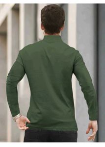 Men's Olive Green Collared Shirt