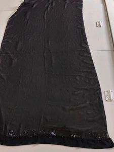 Elegant Black Abaya with Sequins