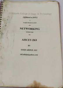 Networking Paper Presentation old stock