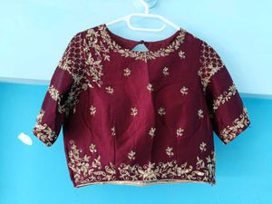 Burgundy Embroidered Lehenga Choli duppata Set