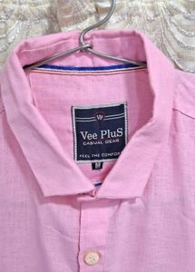 Pink Solid Men’s Shirt | Size M 🎀💓