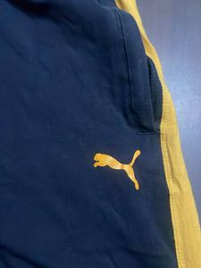 Puma Navy &amp; Yellow Track Pants