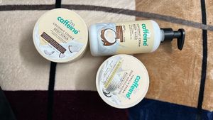 Combo of body wash scrub and butter