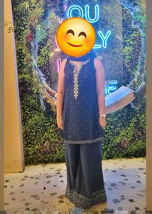 Elegant Teal Kurta Palazzo Set