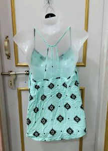 Light Blue Tribal Print Cami Top