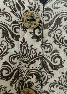 Beige N Brown Kurti