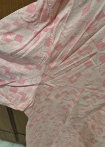 Men's Pink Geometric Polo T-Shirt