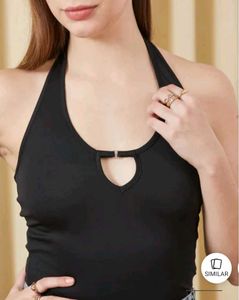Shein Halter Neck Sleeveless Front Cut-Out Leotard