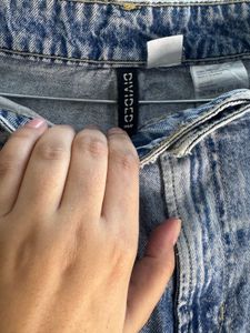 Womens Light Wash Cargo Jeans