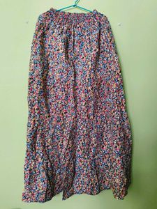 Floral Tiered Maxi Skirt