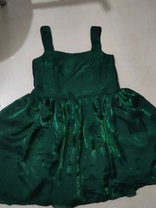 Elegant Green Fit and Flare Dress