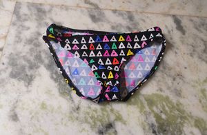 Colorful Triangle Print Bikini Briefs