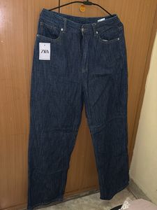 korean navy blue jean