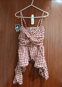 checkered y2k top