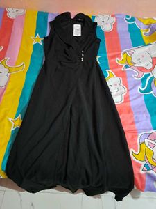 Shein Sleeveless Black mock wrap Jumpsuit
