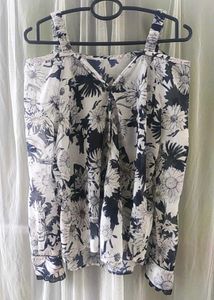 Floral Print Cold Shoulder Top