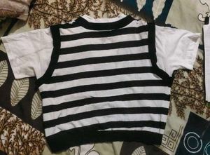 Zebra stripe crop top