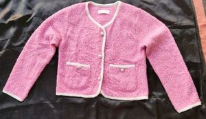 (Made In Korean) Pink Knit Cardigan