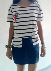 Everyday casual Tshirt dress with patches 😍
