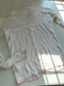 Cozy White Pyjama Set with Pink Trim