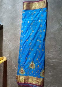 Beautiful banarasi Saree&amp;matching Readymade Blouse