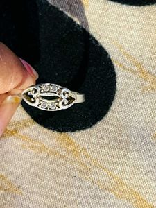 Elegant Silver Ring with Stones