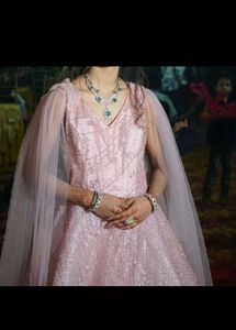 engagement Pink Sequin Gown