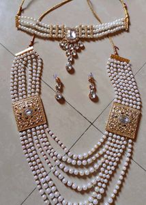Elegant Pearl Bridal Jewellery Set