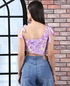 NEW Lavender Abstract Print Crop Top