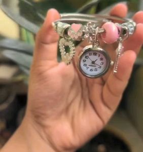 Charming Rose Gold Charm Bracelet Watch