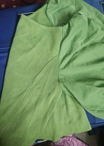 Lime Green Puff Sleeve Top