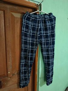 length 38,Cozy Plaid Pajama Bottoms