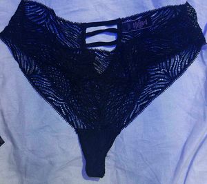 Victoria's Secret Black Lace Thong