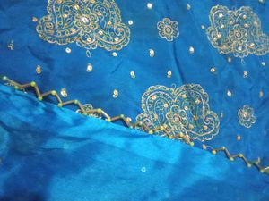 Vibrant Blue Printed Kurta Set with Dupatta