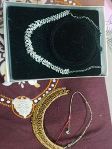 Sparkling Bridal Jewellery Set silver and golden