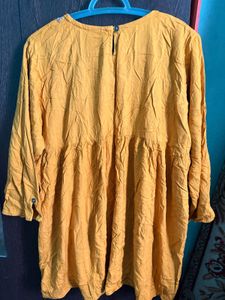 Yellow Embroidered Tunic Kurta