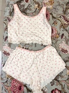 Cute Coquette Bow Pajama Set