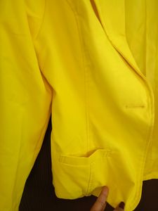 Stylish yellow Satin-silk Blend Blazer