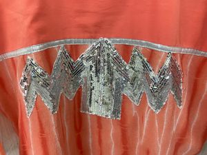 Peach sequins kurti