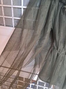 Sheer Off-Shoulder Ruffled Top