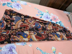 Ethnic Printed Flared Maxi Skirt | Kalamkari