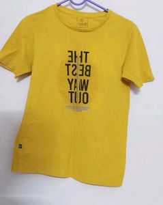 Yellow Graphic Print T-Shirt
