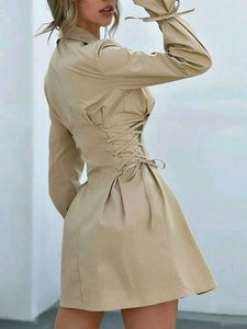 Beige Shirt Dress