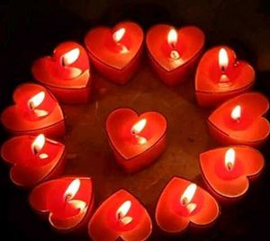 6 Heart shape special Candles for this Season