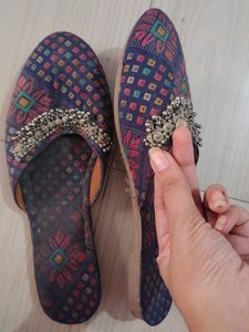 Embellished Ethnic Flat Sandals Jaipuri