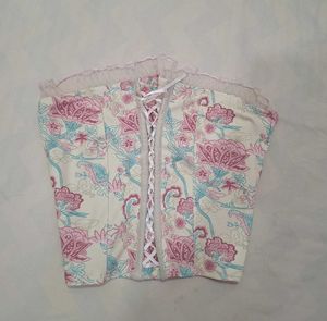 Floral Print Corset Style Top