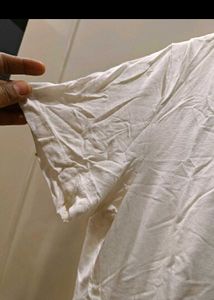 White T-Shirt with Embellished Pocket